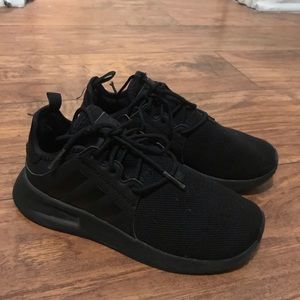 Adidas Boys Black lace up shoes size 1